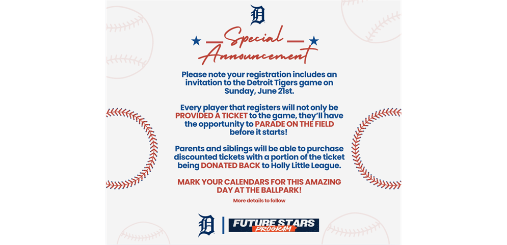 Free Tigers ticket with every registration